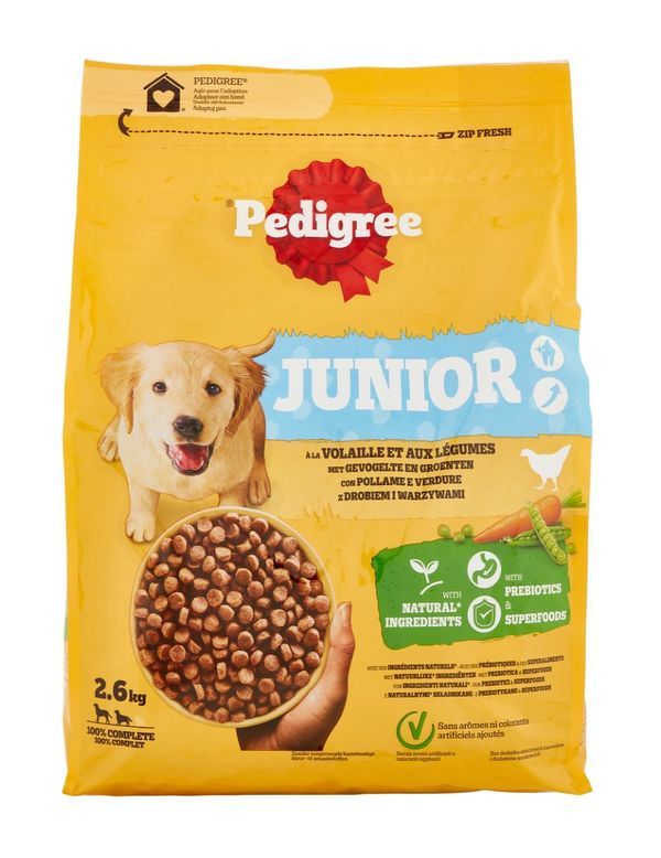 PEDIGREE Junior Croquettes Volaille Et Légumes 2.6Kg