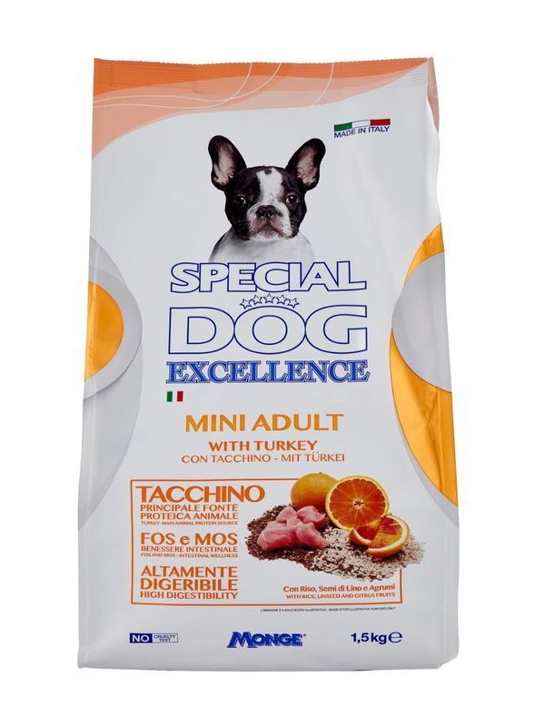 SPECIAL DOG Mini Adult Aliments Secs Dinde 1.5Kg