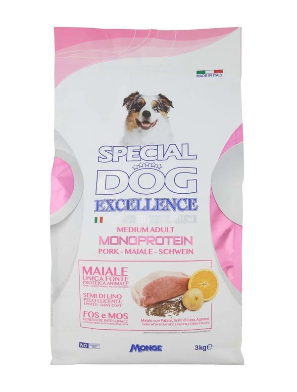 SPECIAL DOG Medium Adult Cibo Secco Monoprotein Maiale E Patate 3Kg