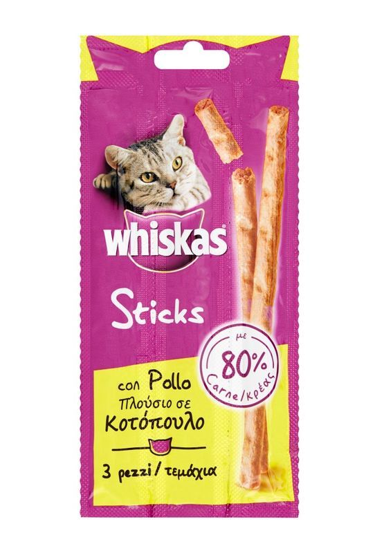 WHISKAS Sticks Snacks Pollo 18G