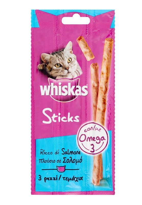 WHISKAS Sticks Snacks Salmone 18G