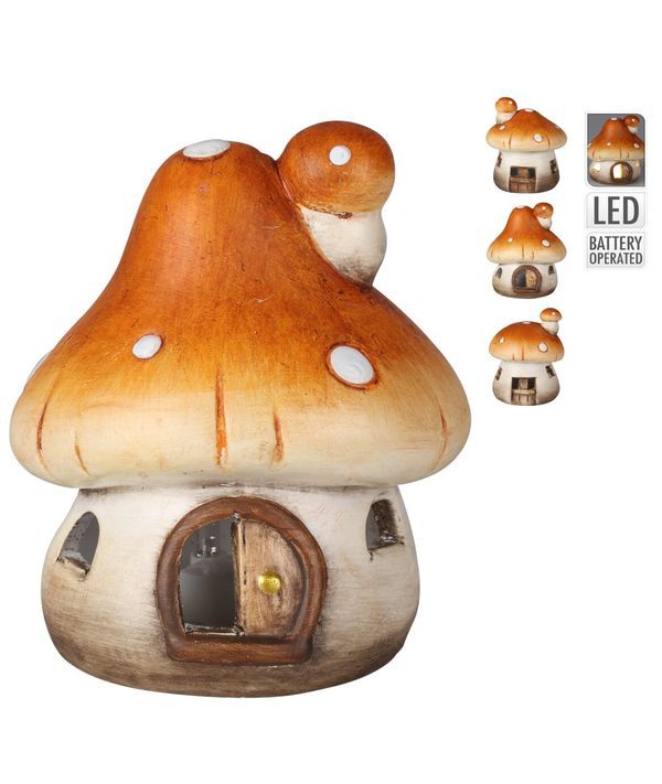 Déco Herbstlich Terrakotta-Pilz 10Cm - Sortiert