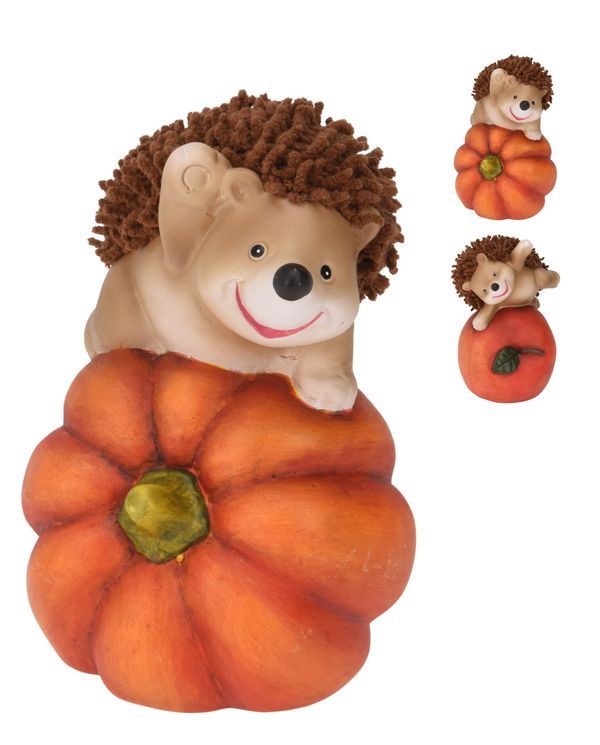 Déco D'Automne Hérisson En Terre Cuite 17Cm - Assortis