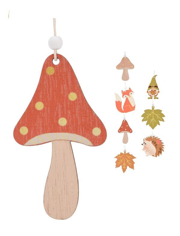 Pendentif D'Automne Bois 8Cm - Assortis