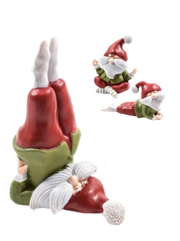 Déco Natalizia Babbo Natale Yoga 8.5X11Cm - Assortito