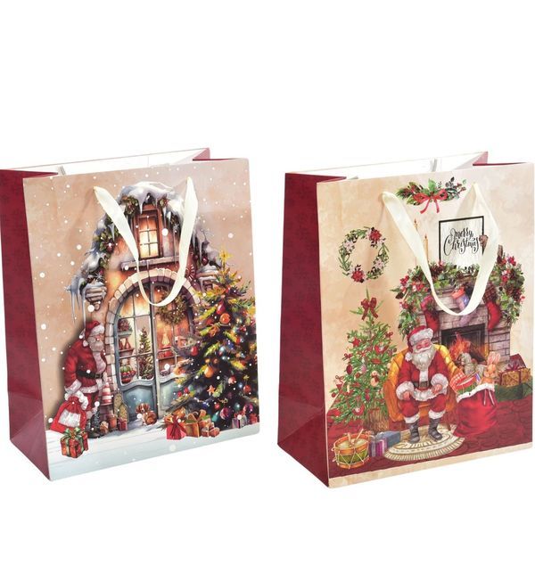 Weihnachtshandtasche  32X44Cm  - Sortiert