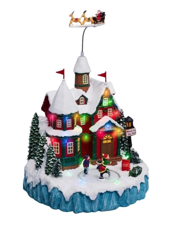 Weihnachtsdorf Eisbahn Mit Led-Lichtern 34.5X23Cm