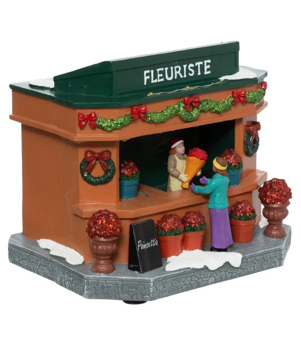 Accessoire Pour Village De Noël Fleuriste 15X17Cm