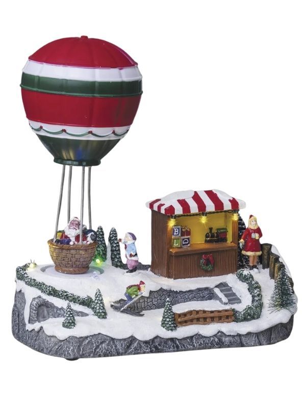 Weihnachtsdorf Heißluftballon 13,5X24,5Cm