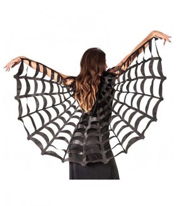 Accessoire D'Halloween Cape En Toile D'Araignée 65Cm