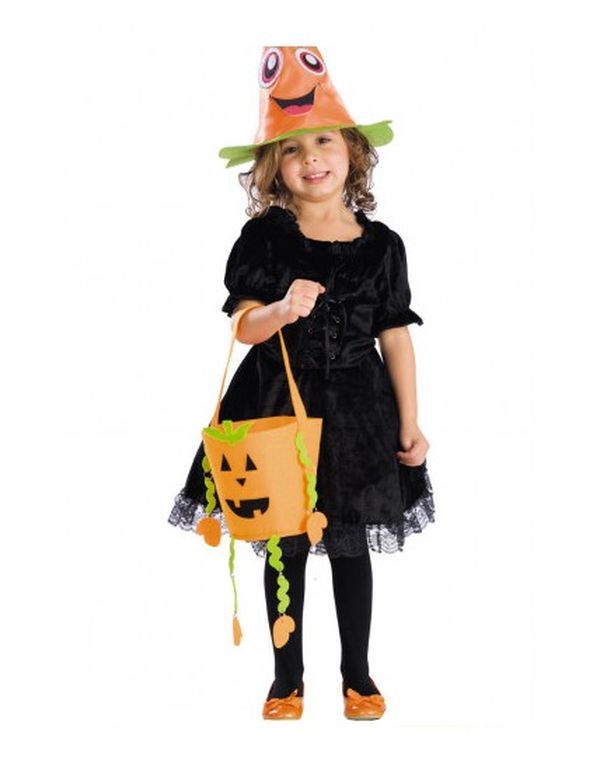 Halloween Accessoire  Filz-Kürbis-Eimer 30Cm