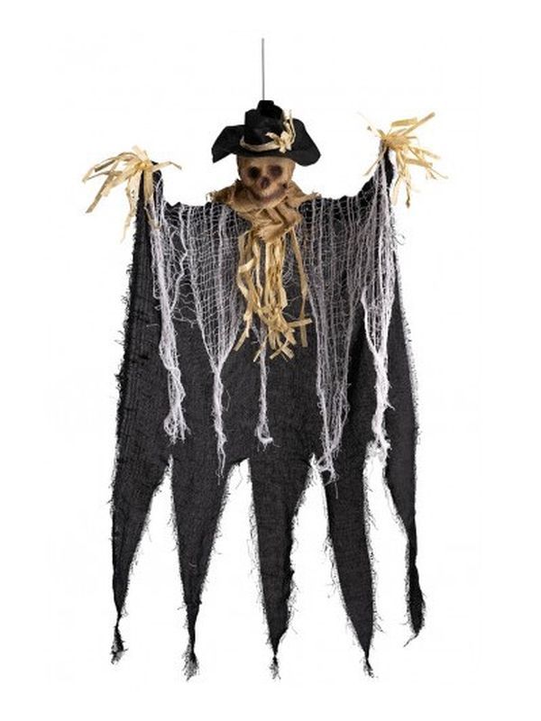 Halloween Dekoration Skelett Mit Hut Und Tunika 90Cm