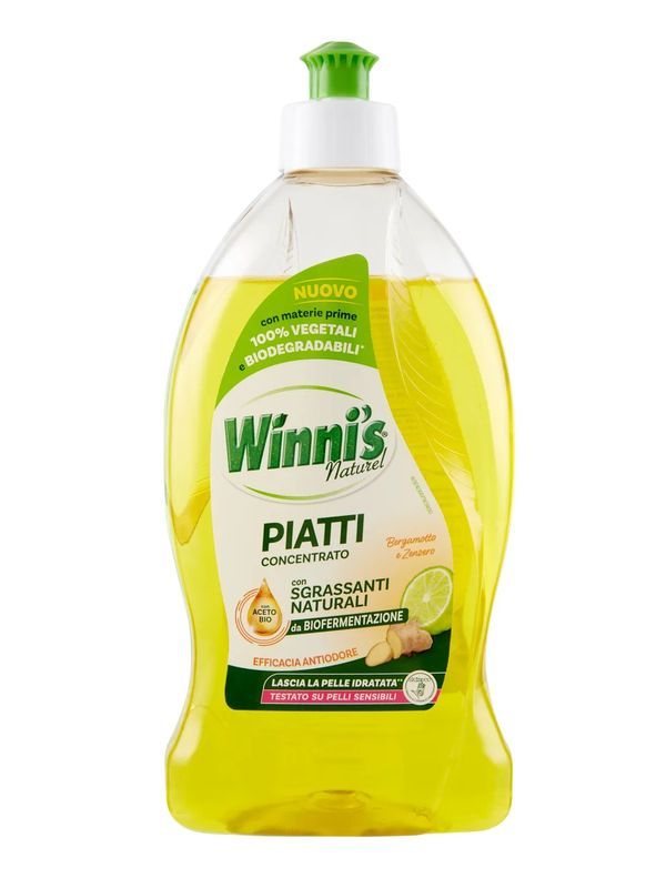 WINNI'S Détergent Concentré Pour Vaisselle Citron Et Gingembre 480Ml