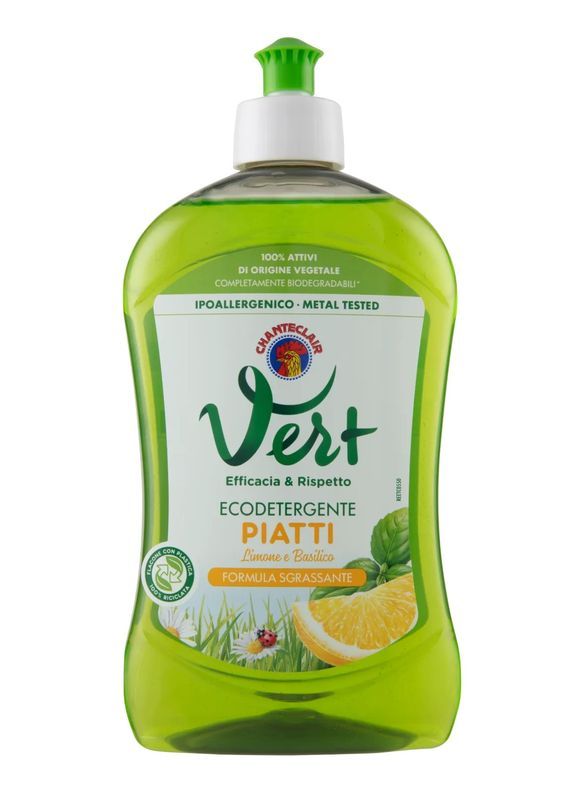 CHANTECLAIR Vert Detersivo Piatti Concentrato Limone E Basilico 500Ml