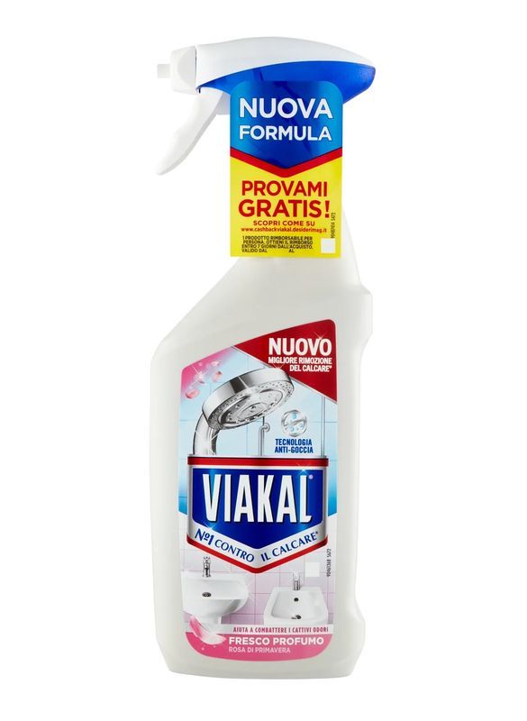 VIAKAL Spray Nettoyant Pour Bain Parfum Frais 470Ml