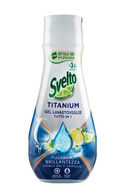 SVELTO Gel Lave-Vaisselle Tout En 1 Titanium 640Ml