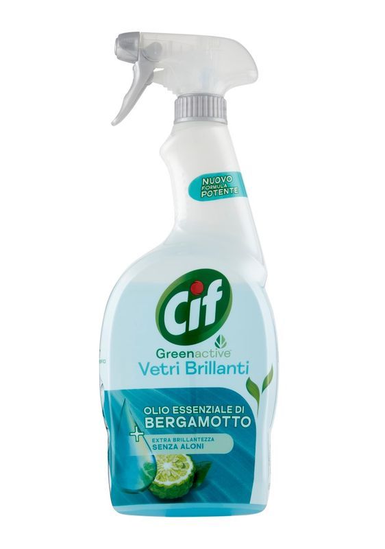 CIF Sgrassatore Spray Vetri Brillanti Olio Essenziale Di Bergamotto 650Ml