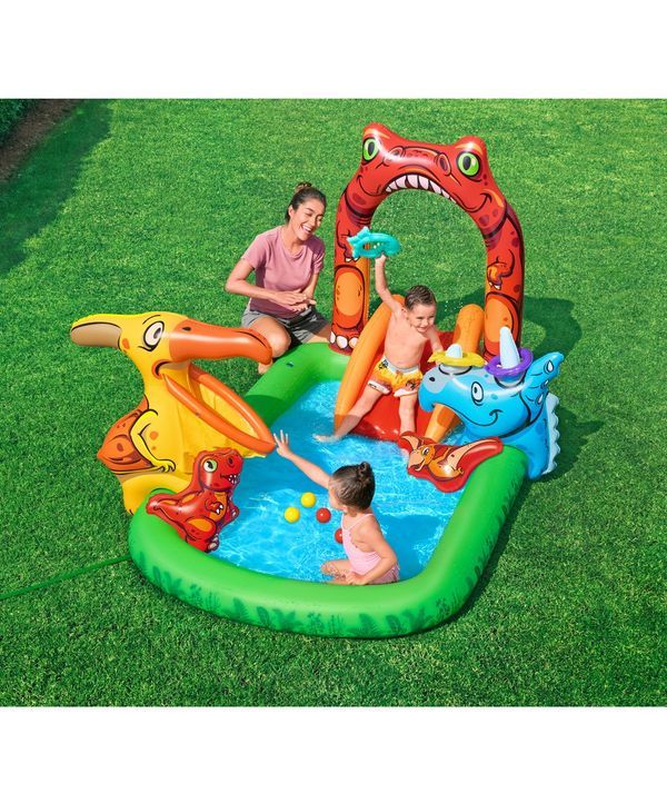 BESTWAY Parc Gonflable Pour Enfants Jurassic Splash 242X140X137Cm