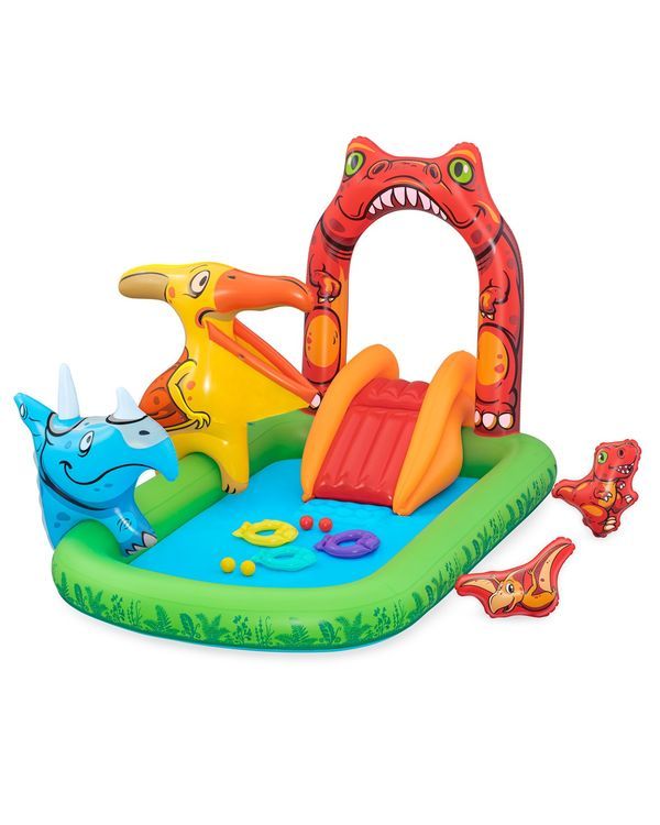 BESTWAY Parc Gonflable Pour Enfants Jurassic Splash 242X140X137Cm