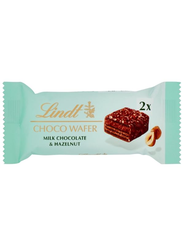 LINDT Chocowafer Snack Cioccolato Al Latte Cioccolato Con Nocciole  30G