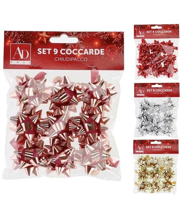 Article Créatif Pour Noël Ensemble De 9 Noeuds Pour Papier Cadeau 5Cm - Assortis