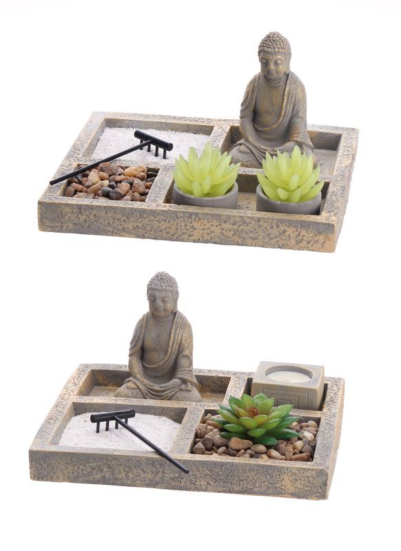 Giardino Zen Deco Rettangolare 24X20X13Cm - Assortito