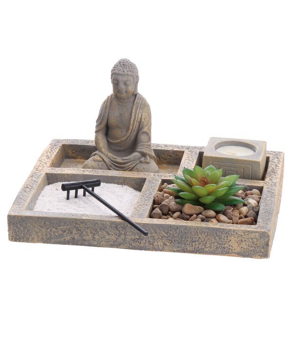 Giardino Zen Deco Rettangolare 24X20X13Cm - Assortito