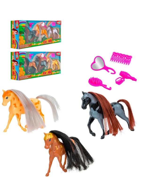 Jeu De Fille Chevaux Avec Accessoires - Assortis