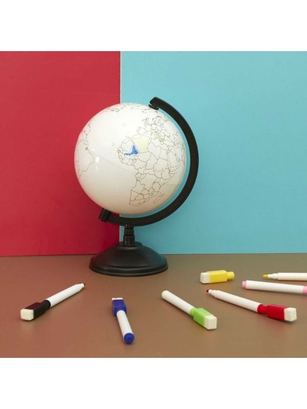 Article Kraft Globe À Personnaliser Avec Des Feutres 22Cm