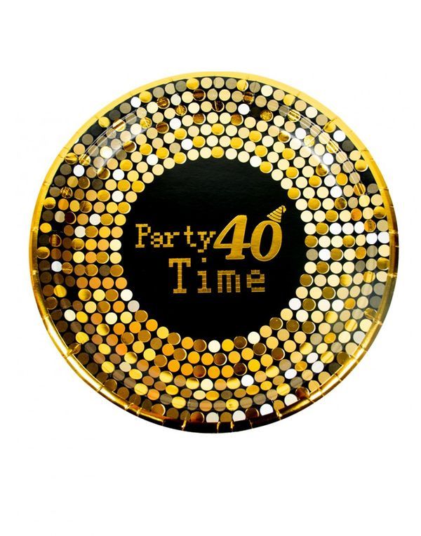 Article Party 40 Ans Grande Assiette 23Cm