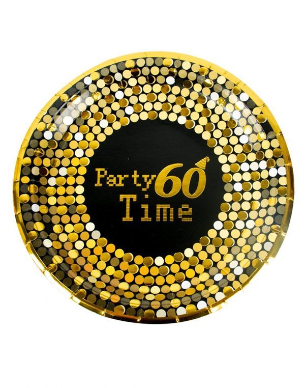 Article Party 60 Ans Grande Assiette 23Cm