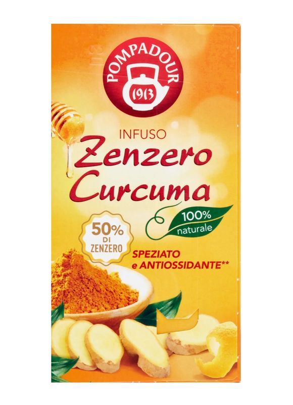 POMPADOUR Infuso Zenzero Curcuma 20 Bustine 