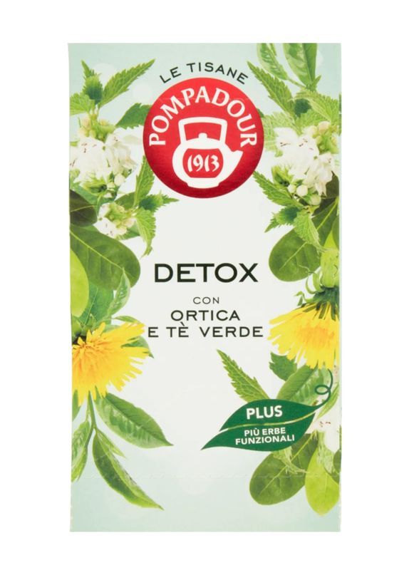 POMPADOUR Kräutertee Detox Brennnessel Und Grüner Tee 18 Tütchen 