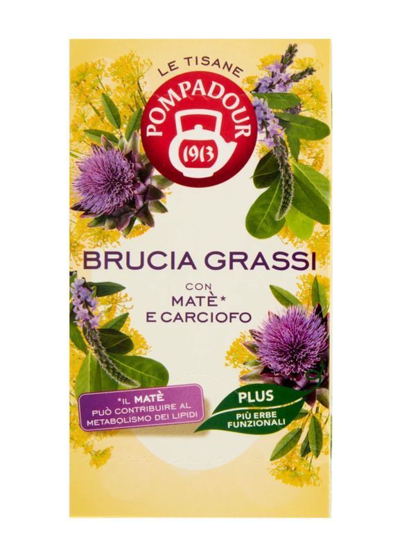 POMPADOUR Tisane Brûle-Graisse Maté Et Artichaut 18 Sachets 