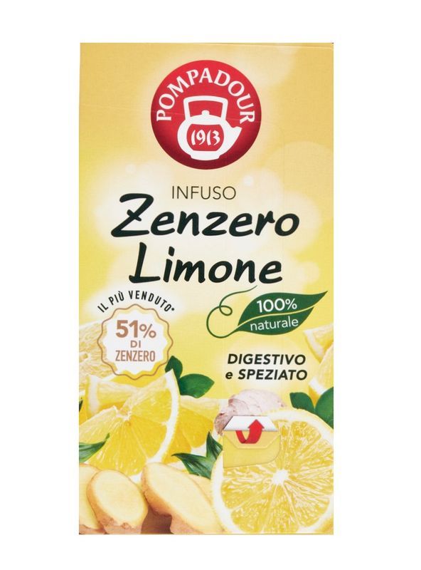 POMPADOUR Infuso Zenzero Limone 20 Bustine 