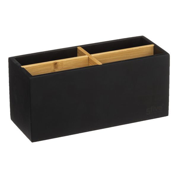 Organizer Nero In Legno Natureo  20X9X8Cm