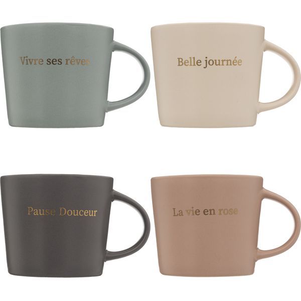 Tasse À Déjeuner En Céramique Belle Journee  32Cl - Assortis