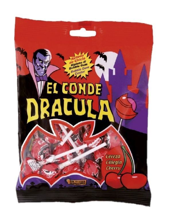 EL CONDE DRACULA Lecca Lecca Con Chewingum Ciliegia 85G 