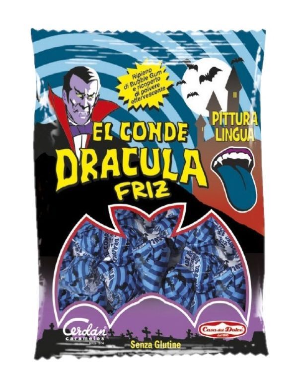 EL CONDE DRACULA Lecca Lecca Con Chewingum Frutti Di Bosco 85G 