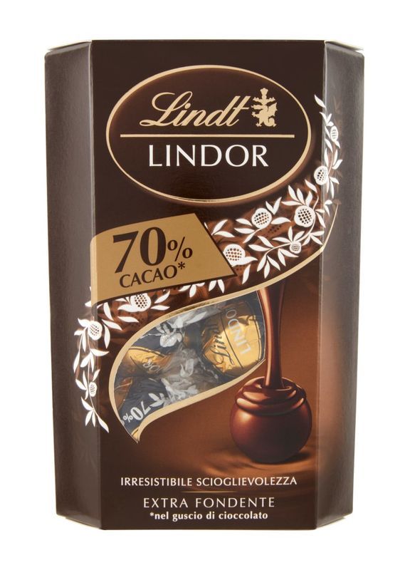 LINDT Lindor Cioccolatini Cioccolato 70% Cacao 200G