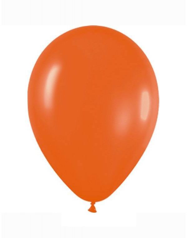 Ballons En Latex Unicolores Orange 25Cm - 100 Pièces