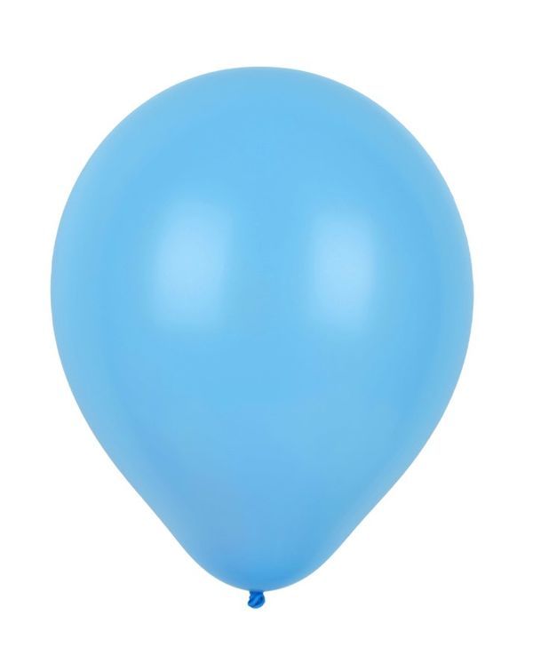 Ballons En Latex Unicolores Azur 25Cm - 100 Pièces