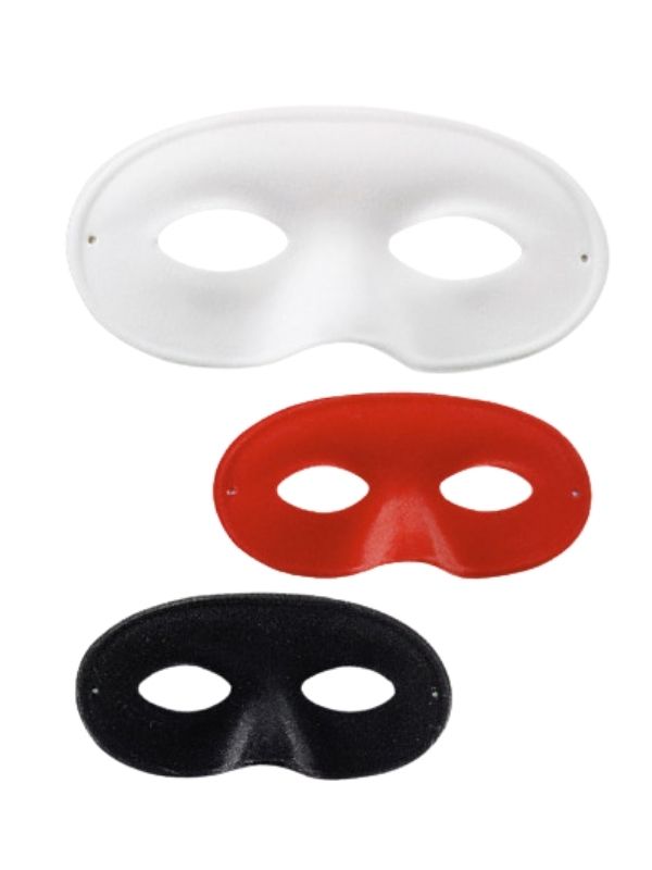 Maschera Di Carnevale Domino Scamosciata - Assortito