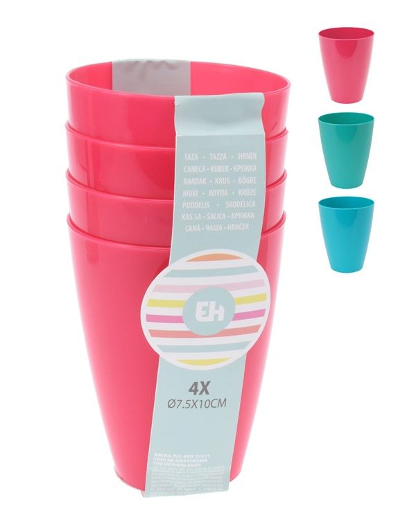 Accessoire De Camping Mug En Plastique 4 Pièces Mug - Assortis