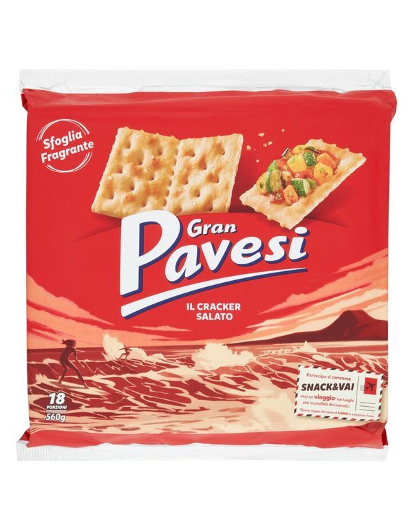 GRANPAVESI Saltine Cracker Mit Salzkörnern 560G