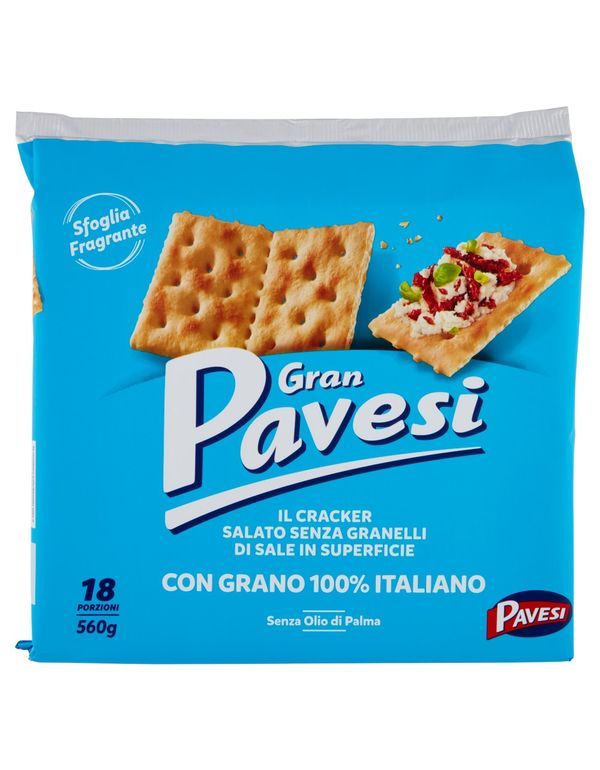 GRANPAVESI Saltine Cracker Ohne Salzkörner 560G