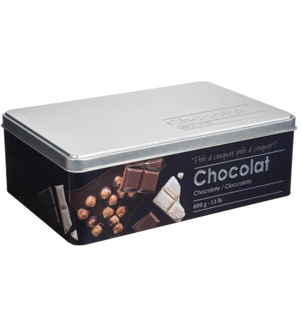 Organisateur De Cuisine En Métal Ligne Noire Chocolat 20.2X13.2X6.7Cm