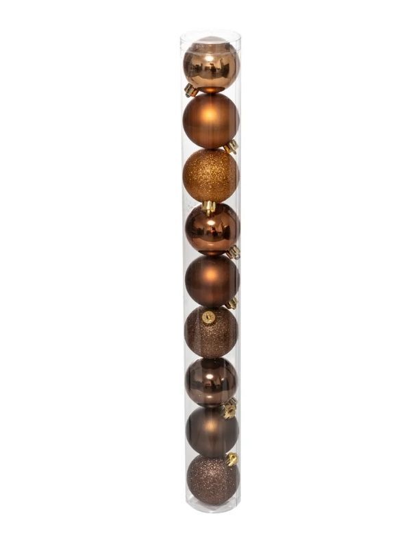 Boules De Noël Bronze 9 Pièces 6Cm