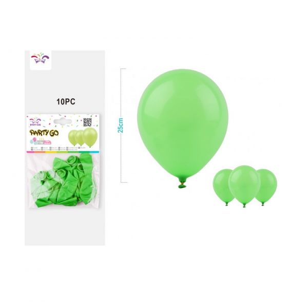 Palloncini Tinta Unita Verde Chiaro 10 Pezzi