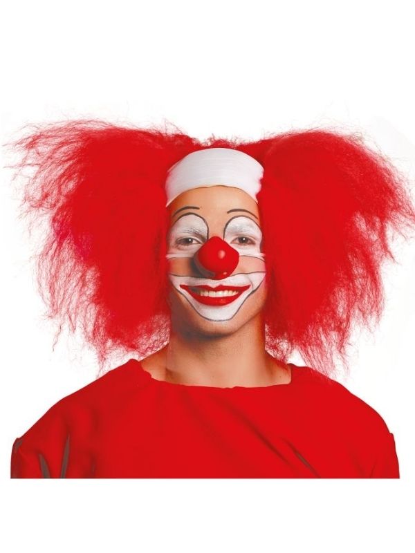 Parrucca Di Carnevale Pelata Da Clown Con Capelli 